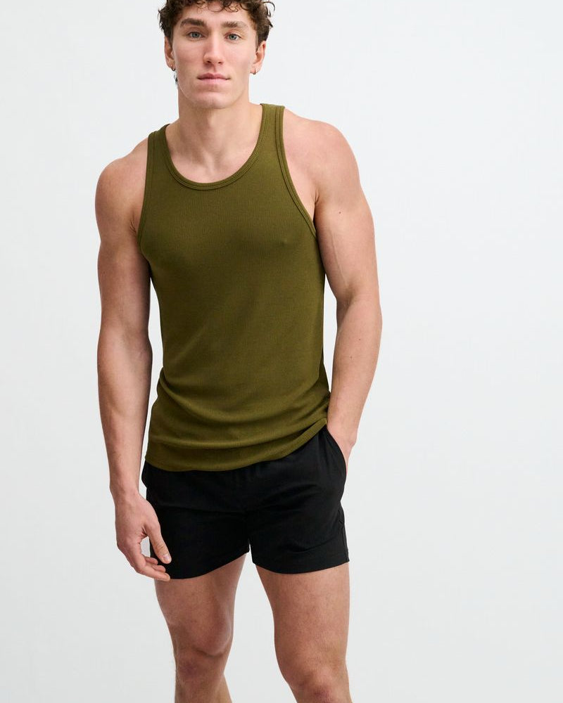 JUNGLE RIB STRETCH MODAL TANK STA-16004-03