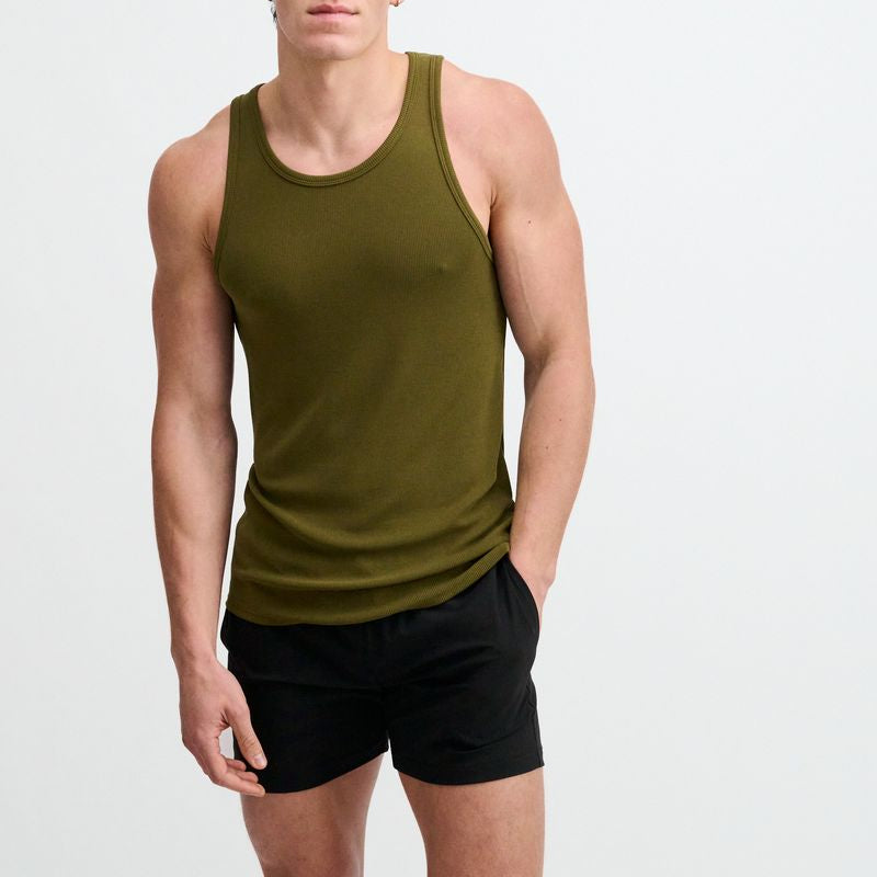 JUNGLE RIB STRETCH MODAL TANK STA-16004-03