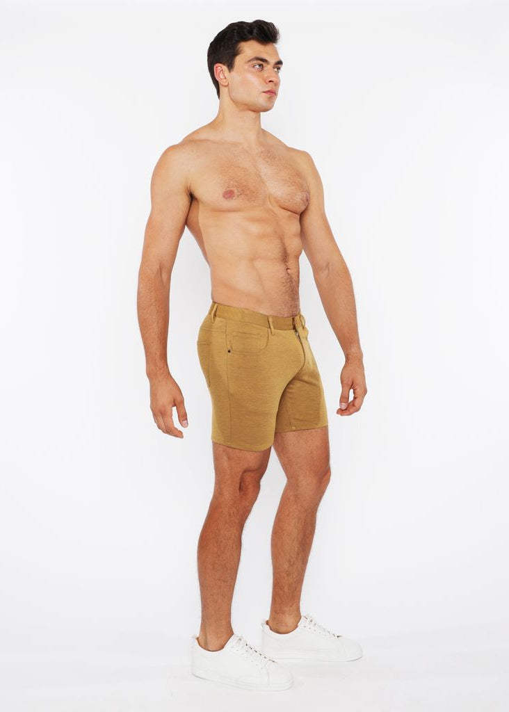 GOLD COAST 5" INSEAM SOLID STRETCH KNIT JEANS SHORTS ST-1932