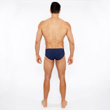 NAVY PINSTRIPE SWIM BRIEF ST-8015-29
