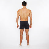 NAVY 5"INSEAM LINEN-LOOK TEXTURED STRETCH KNIT CHINO SHORTS W/ZIP POCKETS ST-1986-09