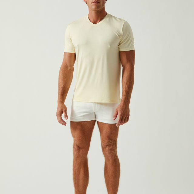 BUTTERCREAM SOLID STRETCH MODAL V- NECK TEE ST-9010