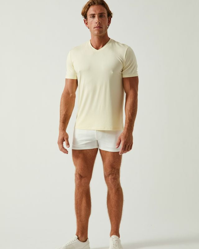 BUTTERCREAM SOLID STRETCH MODAL V- NECK TEE ST-9010