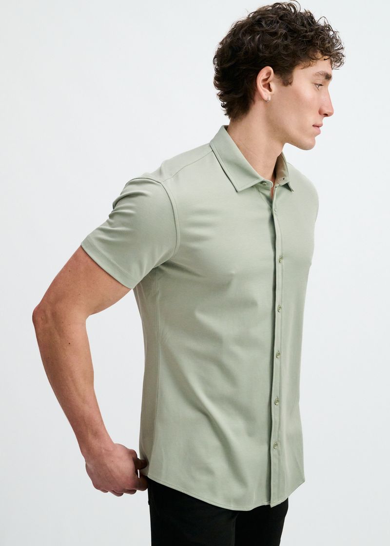 LAUREL SOLID STRETCH JERSEY KNIT SHORT SLEEVE SHIRT ST-963-05