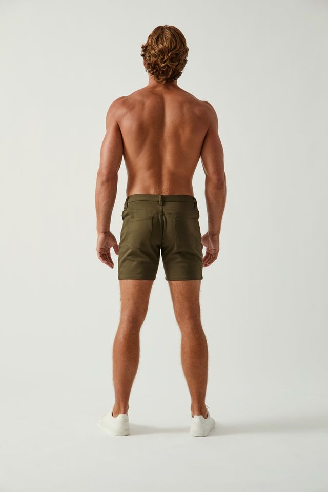 OLIVE 5" INSEAM STRETCH KNIT JEANS SHORTS ST-1932