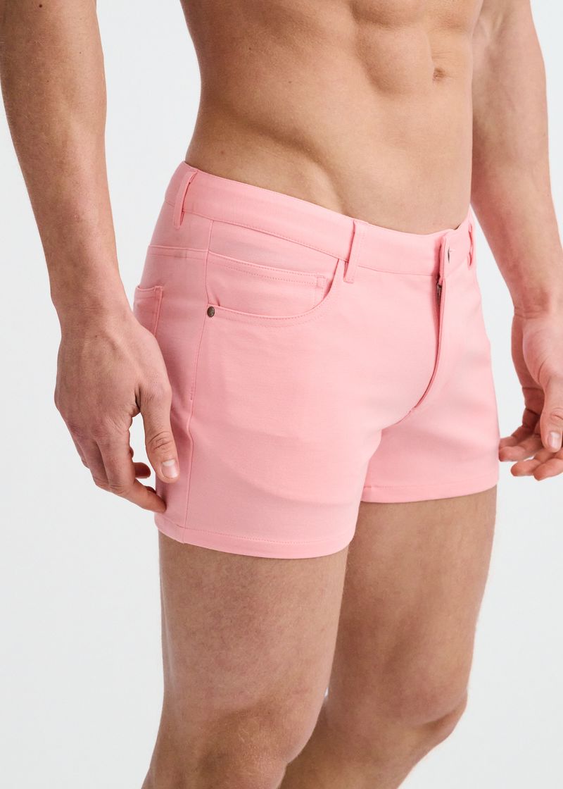PETAL 3" INSEAM SOLID STRETCH KNIT JEANS SHORT ST-1975