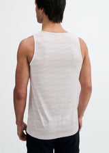WHITE GEOMETRIC STRETCH MESH PERFORMANCE TANK ST-295