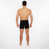 BLACK 5"INSEAM LINEN-LOOK TEXTURED STRETCH KNIT CHINO SHORTS W/ZIP POCKETS ST-1986-09