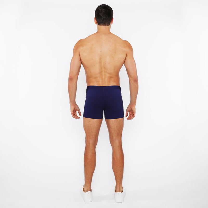 IMPERIAL BLUE 3" INSEAM WASHED KNIT DUO TONE DENIM JEANS SHORTS ST-1975-15