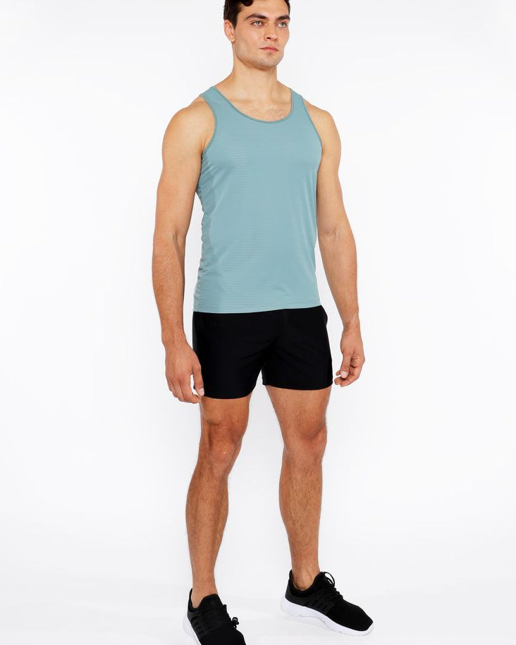 SEAWEED TEXTURED STRETCH MESH PERFORMANCE TANK TOP ST-290