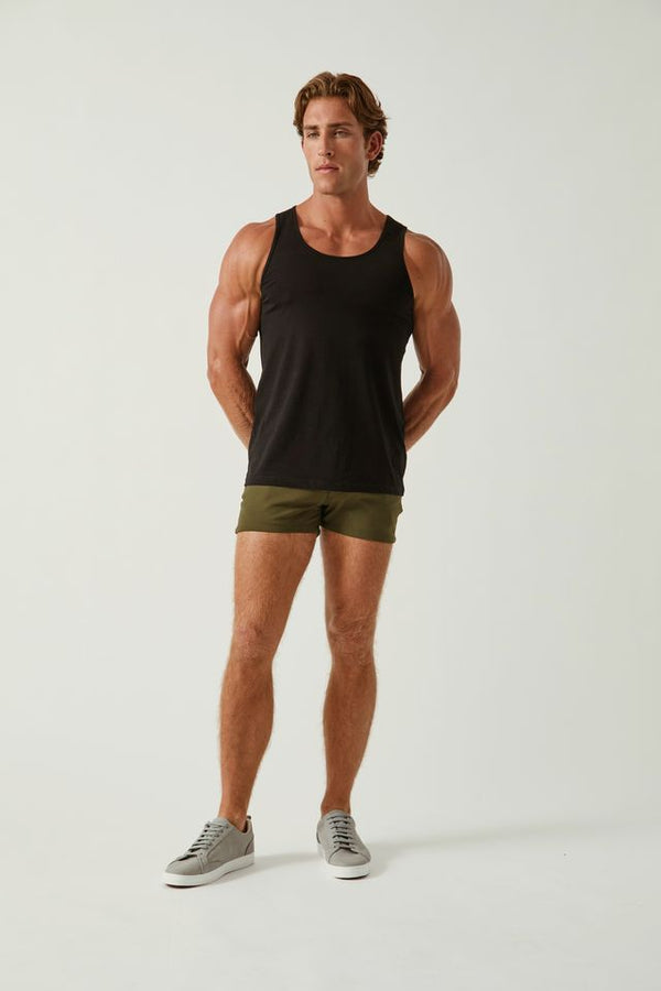 BLACK COTTON JERSEY TANK TOP ST-102