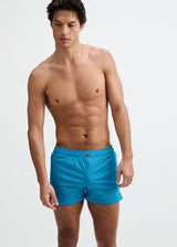 COBALT PINSTRIPE SEERSUCKER SWIM SHORTS W/MESH BRIEF LINING ST-8029