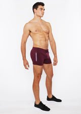 RAISIN VAULT GYM-TECH 3.5" INSEAM STRETCH SHORTS W/ 3-COLOR HEAT WELD ZIPPERS STA-10500-02