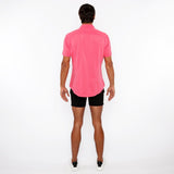 PINK PEONY SOLID STRETCH JERSEY KNIT SHORT SLEEVE SHIRT ST-963-03