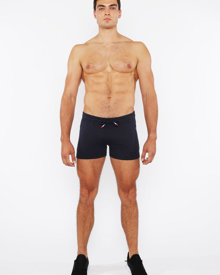 MARINER VAULT GYM-TECH 3.5" INSEAM STRETCH SHORTS W/ 3-COLOR HEAT WELD ZIPPERS STA-10500-02