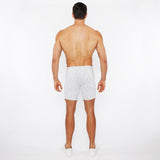 GREY/ECRU FLORAL 5"INSEAM JACQUARD STRETCH KNIT JEANS SHORT ST-1932-88