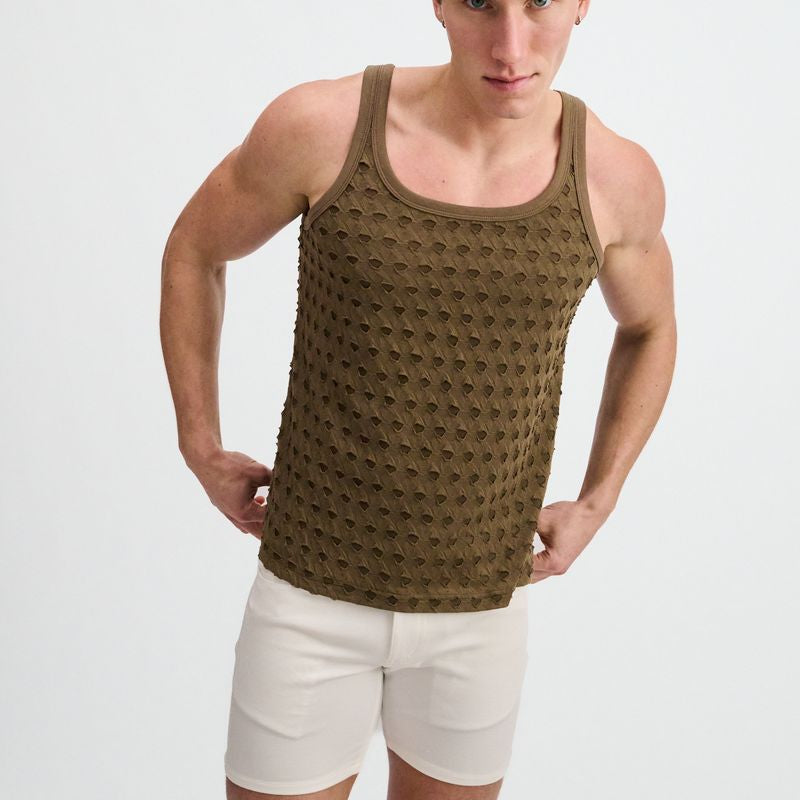 INFANTRY STRETCH RIPPED KNIT TANK ST-11141