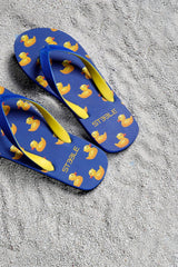 ROYAL/YELLOW RUBBER DUCKS PRINTED FLIP FLOP