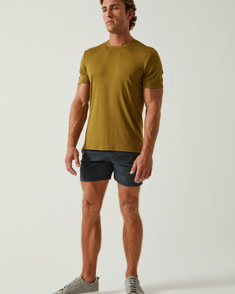 TERRAIN SOLID STRETCH MODAL CREW NECK TEE ST-9011