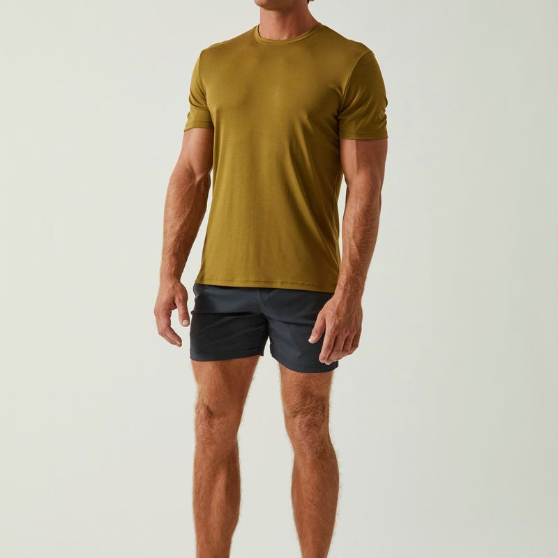 TERRAIN SOLID STRETCH MODAL CREW NECK TEE ST-9011