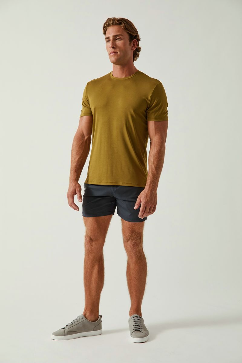 TERRAIN SOLID STRETCH MODAL CREW NECK TEE ST-9011