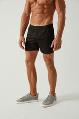 BLACK TEXTURED STRETCH PERFORMANCE SHORTS ST-1466-54