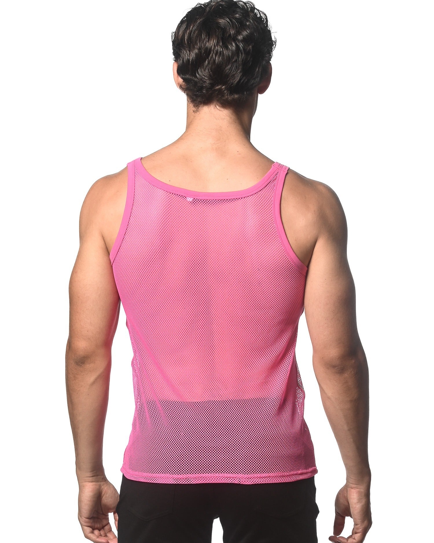 FLAMINGO STRETCH MESH TANK WITH SIDE TAPE ST-11120