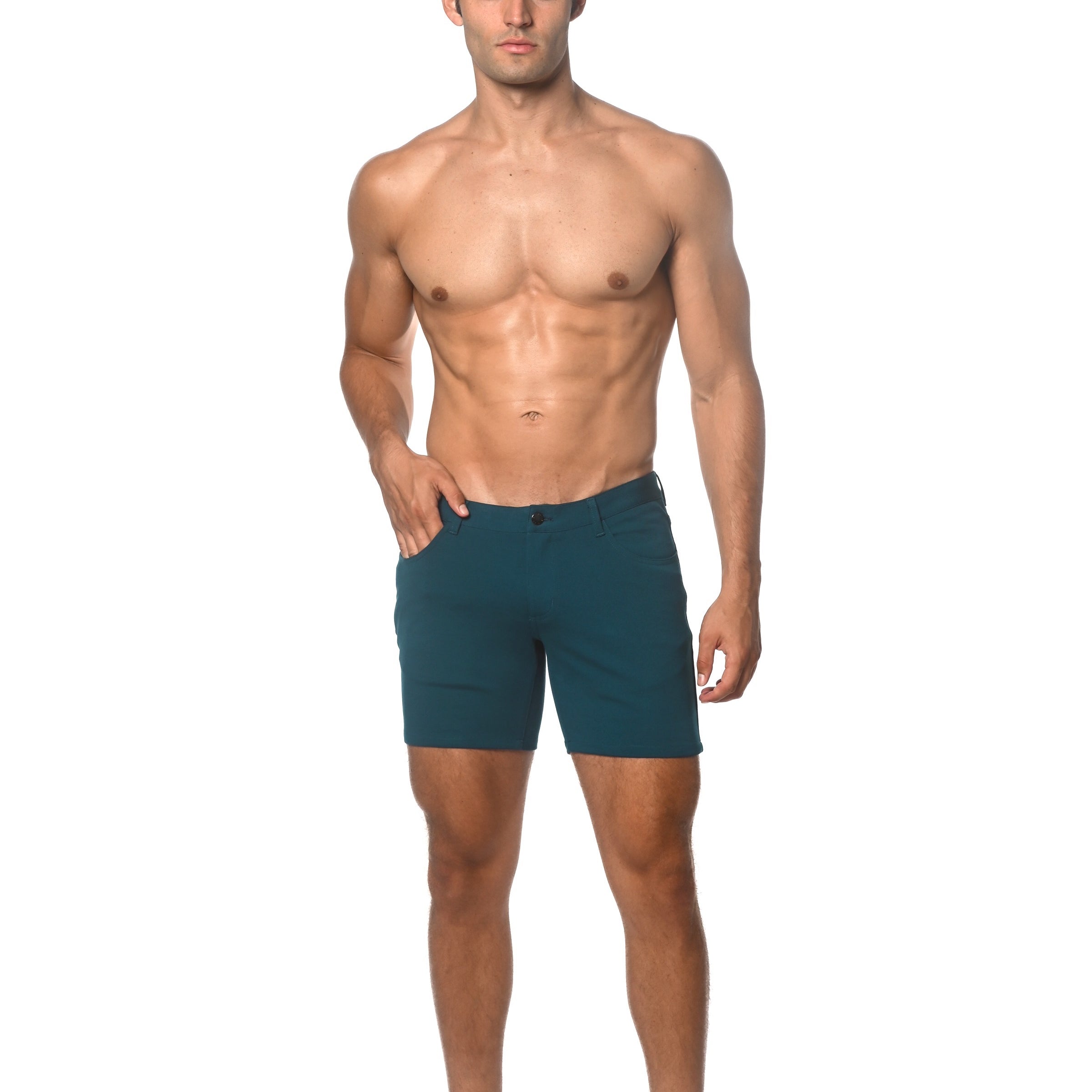 SURF 5" INSEAM STRETCH KNIT JEANS SHORTS ST-1932