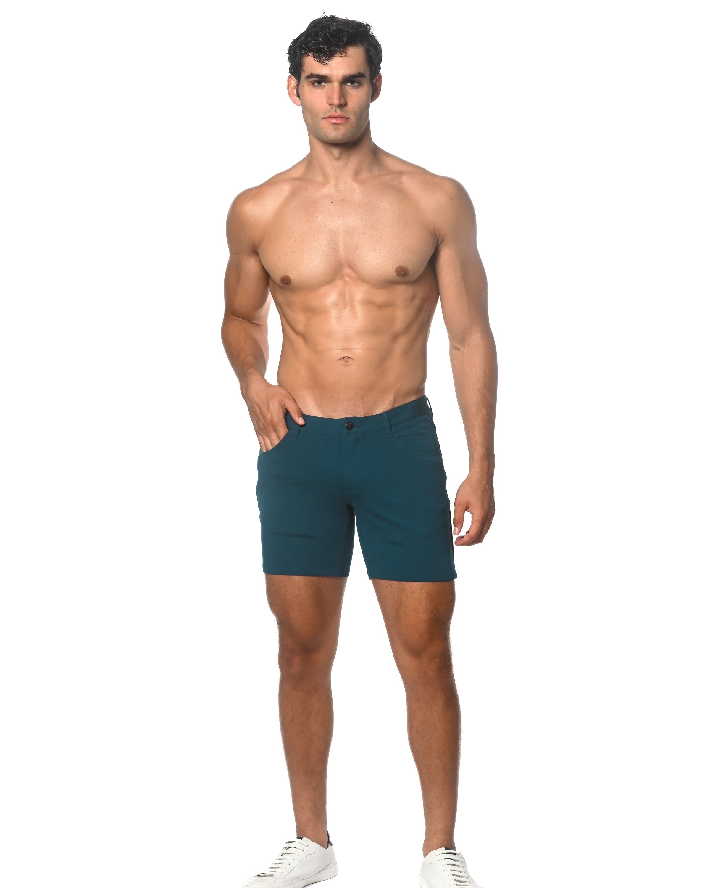 SURF 5" INSEAM STRETCH KNIT JEANS SHORTS ST-1932
