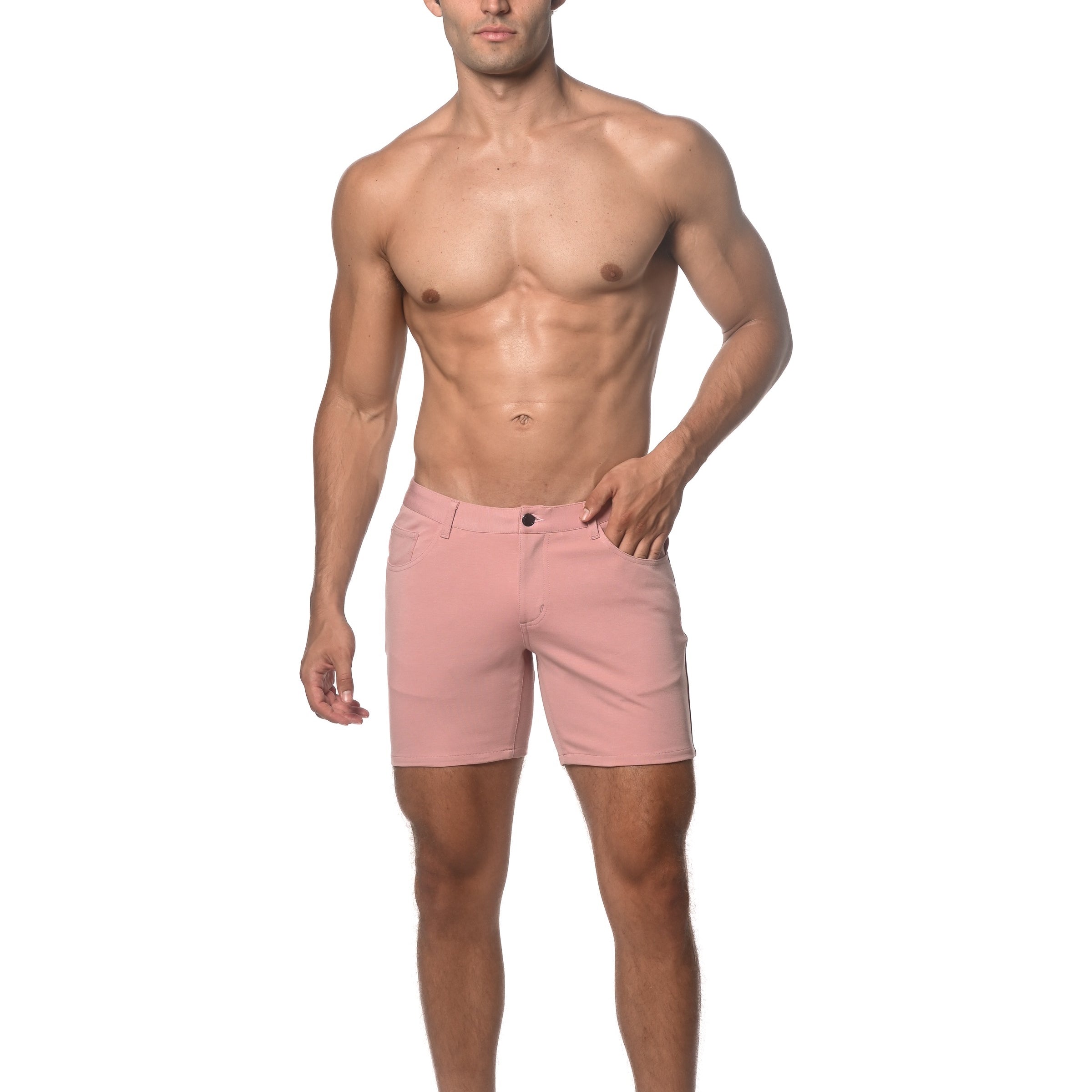 PARFAIT 5" INSEAM STRETCH KNIT JEANS SHORTS ST-1932