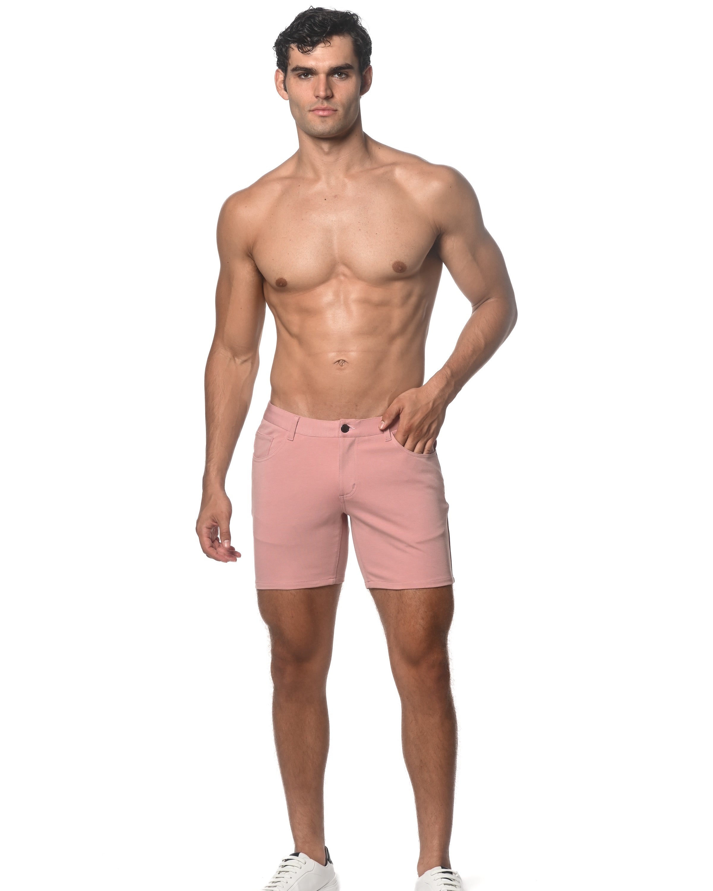 PARFAIT 5" INSEAM STRETCH KNIT JEANS SHORTS ST-1932