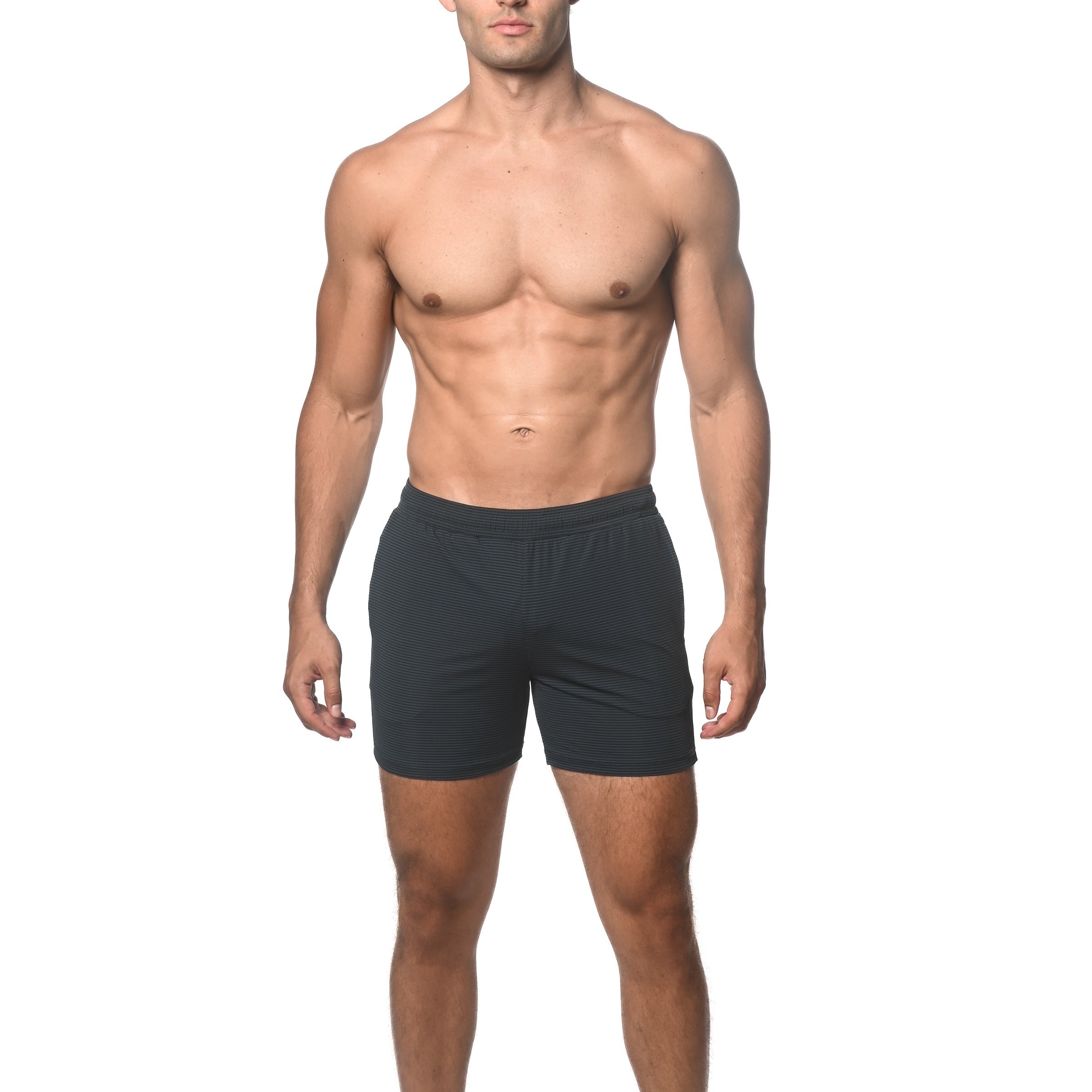 TEAL/BLACK STRIPE PERFORMANCE SHORTS ST-1466-90