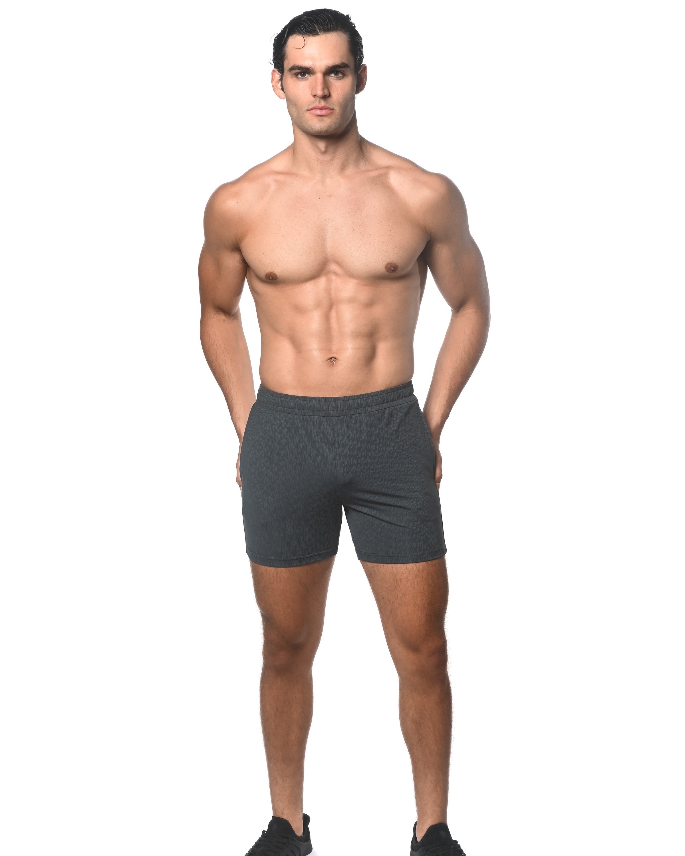 GREY SPACE DYE PERFORMANCE SHORTS ST-1466-91