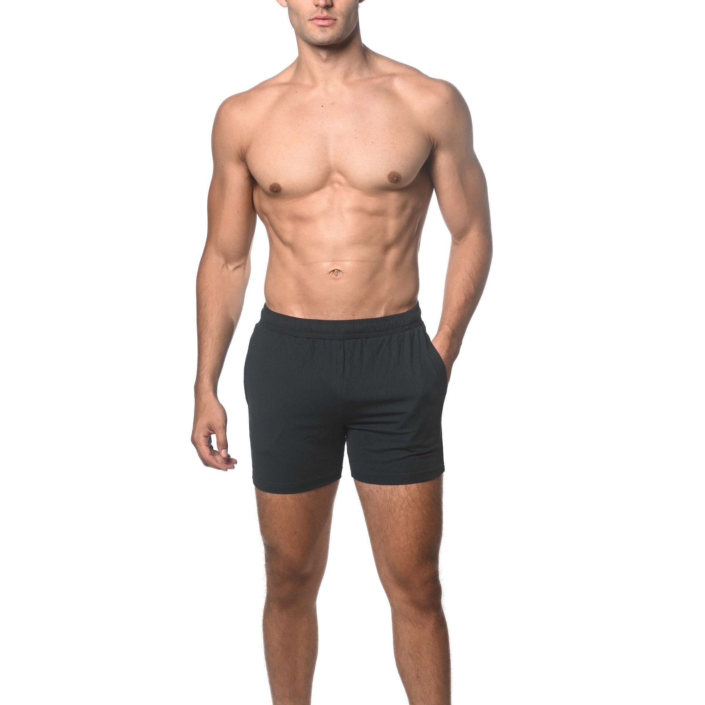 NAVY SPACE DYE PERFORMANCE SHORTS ST-1466-91