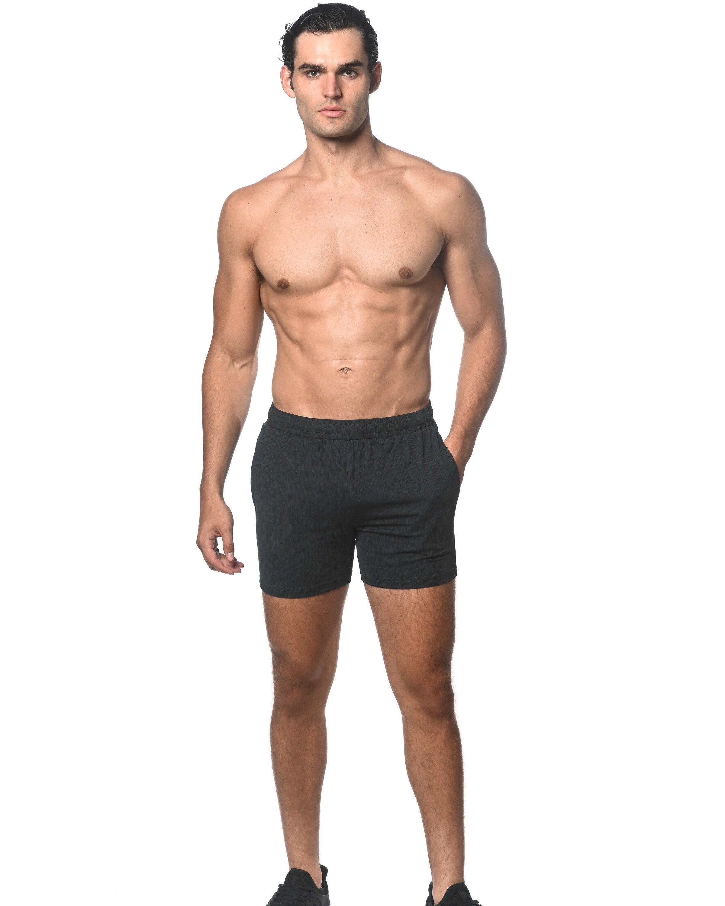 NAVY SPACE DYE PERFORMANCE SHORTS ST-1466-91