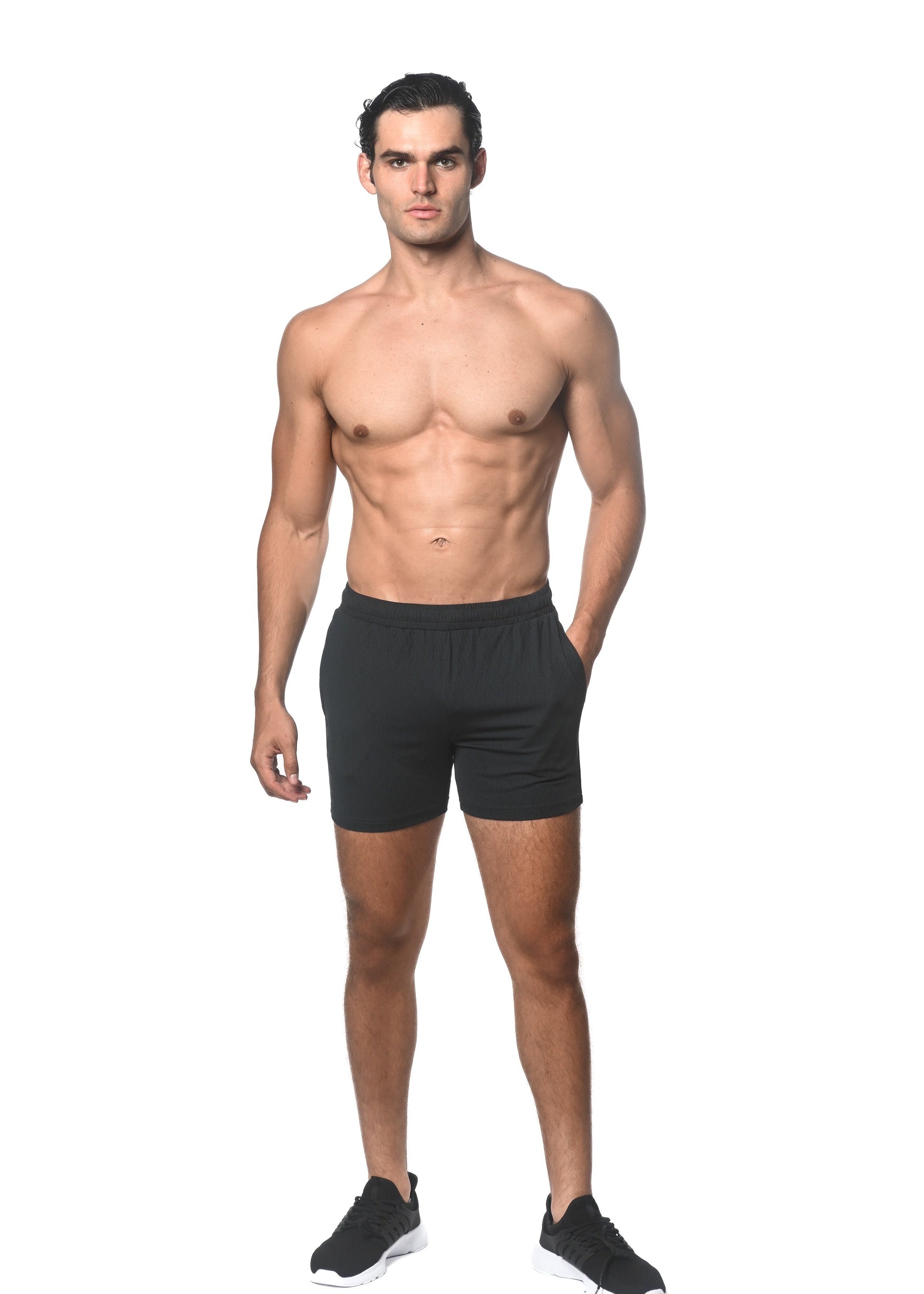 NAVY SPACE DYE PERFORMANCE SHORTS ST-1466-91