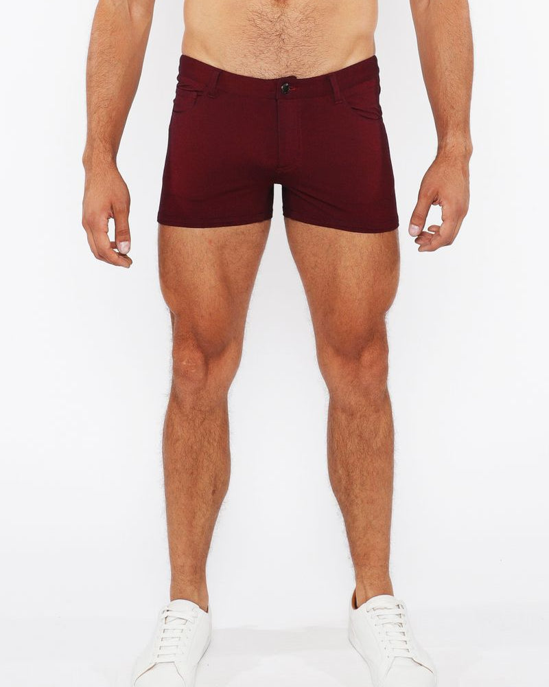 CRANBERRY 3" INSEAM WASHED KNIT DUO TONE DENIM JEANS SHORTS ST-1975-15