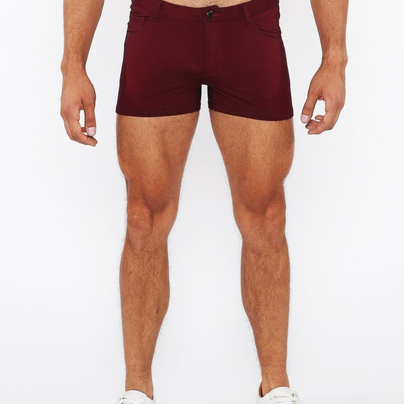 CRANBERRY 3" INSEAM WASHED KNIT DUO TONE DENIM JEANS SHORTS ST-1975-15