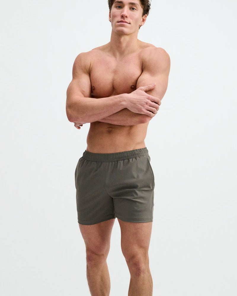 CONCRETE TEXTURED MESH STRETCH PERFORMANCE SHORTS ST-1466-101