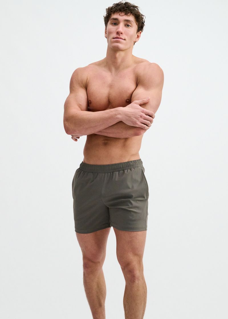 CONCRETE TEXTURED MESH STRETCH PERFORMANCE SHORTS ST-1466-101