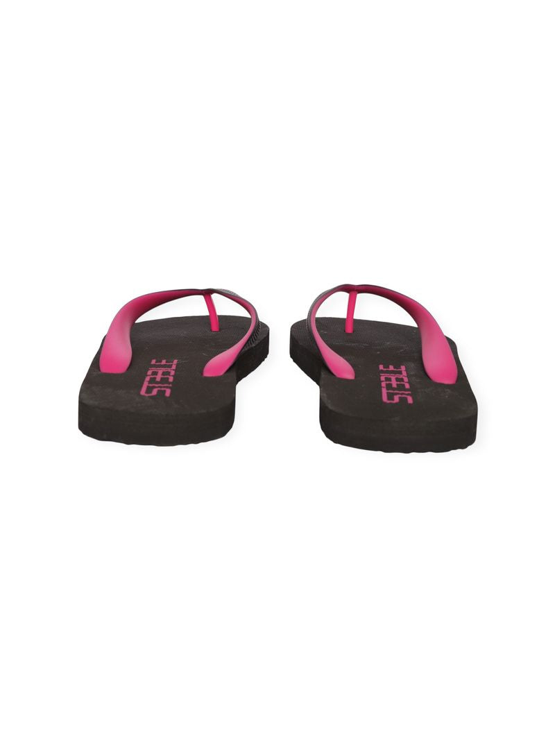 BLACK/FUCHSIA CLASSIC LOGO SOLID FLIP FLOP