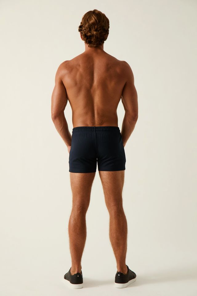 NAVY VAULT 3.5 INSEAM GYM STRETCH SHORTS ST-10500