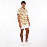 TROPICAL FRUITS PRINTED COTTON JERSEY KNIT SHORT SLEEVE SHIRT ST-9332