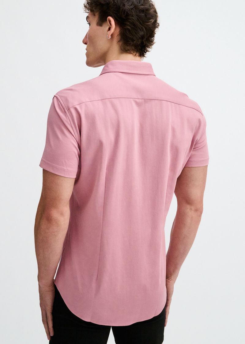 CARNATION SOLID STRETCH JERSEY KNIT SHORT SLEEVE SHIRT ST-963-05