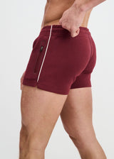 WINE 3.5" INSEAM STRETCH SHORTS W/ SIDE PIPING STA-10514