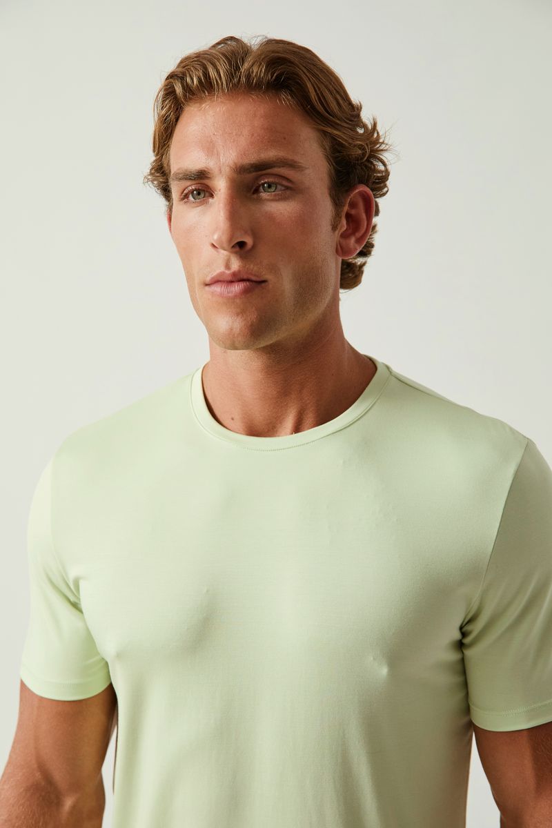 FENNEL SOLID STRETCH MODAL CREW NECK TEE ST-9011