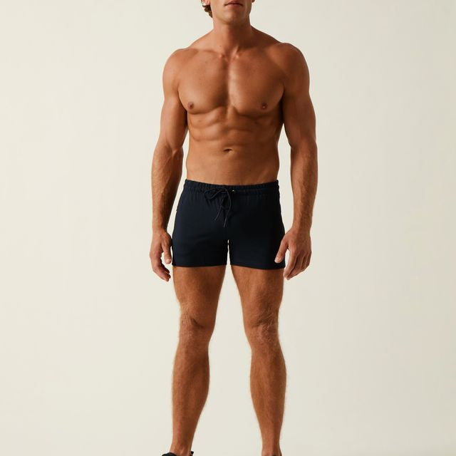 NAVY VAULT 3.5 INSEAM GYM STRETCH SHORTS ST-10500
