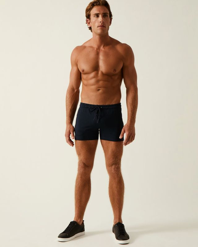 NAVY VAULT 3.5 INSEAM GYM STRETCH SHORTS ST-10500