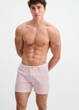 LILAC 5" INSEAM TEXTURED STRETCH KNIT CHINO SHORTS W/ ZIP POCKETS ST-1986-10