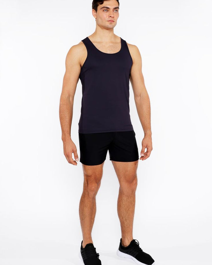 PEACOAT TEXTURED STRETCH MESH PERFORMANCE TANK TOP ST-288